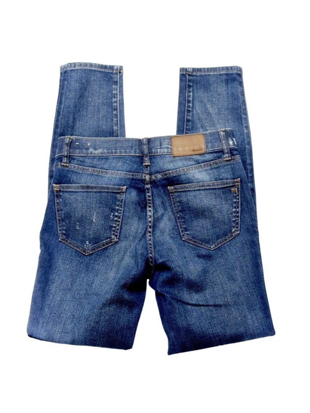 MADEWELL Jeans Mid Rise Skinny Skinny Tapered Denim Cotton Stretch Blue Women's